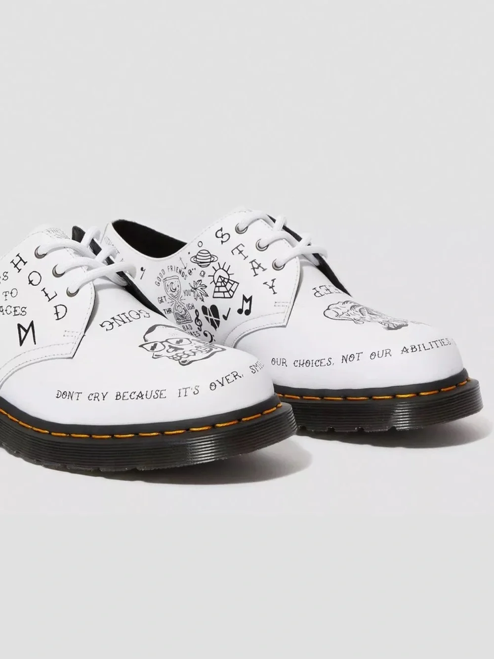 Dr. Martens 1461 Scribble Tattoo Flash Art Women’s size 7 NEW!!!